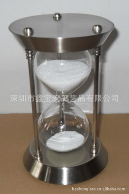 【高档礼品 电镀五金架 仿古效果 沙漏计时器 BM-7010B】价格,厂家,图片,缝纫绣花用品,通州市三余宝宏玻璃工艺品厂-